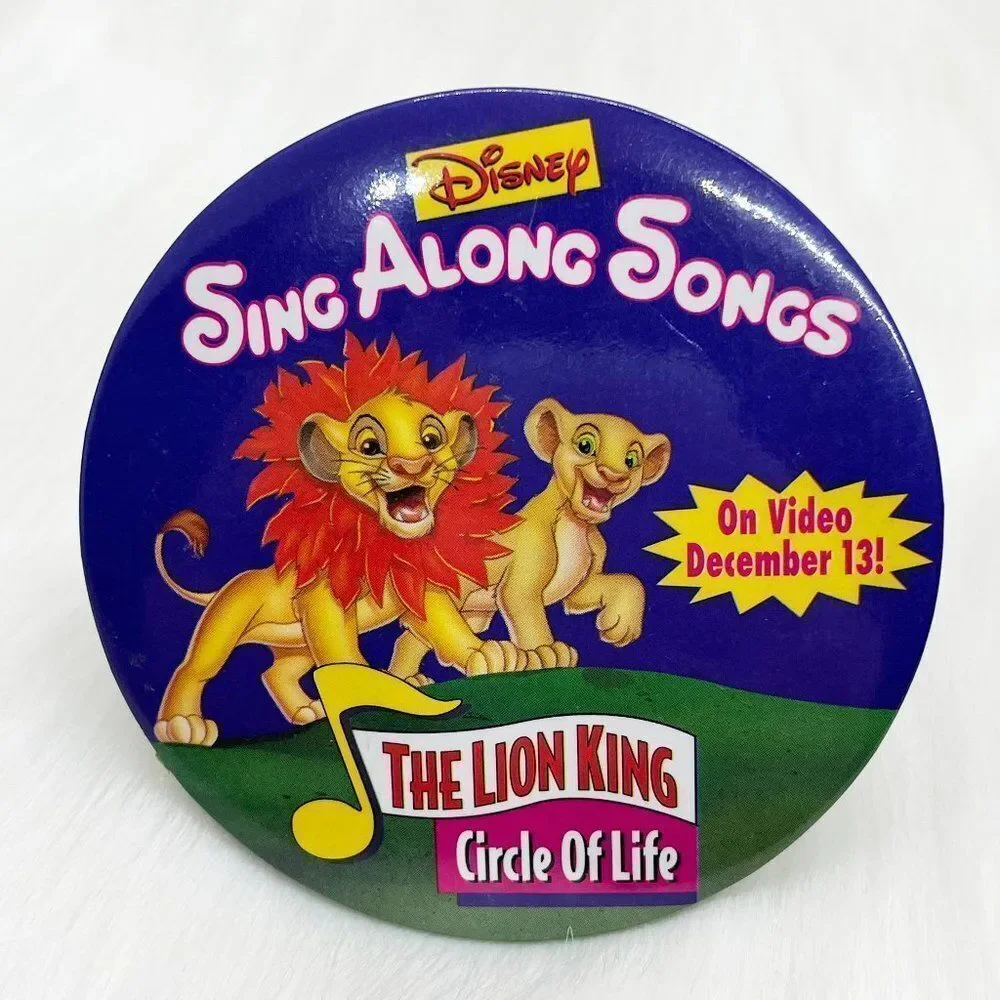 🔮 5/$25 Vintage Disney Sing Along Songs‎ Lion King Pin
